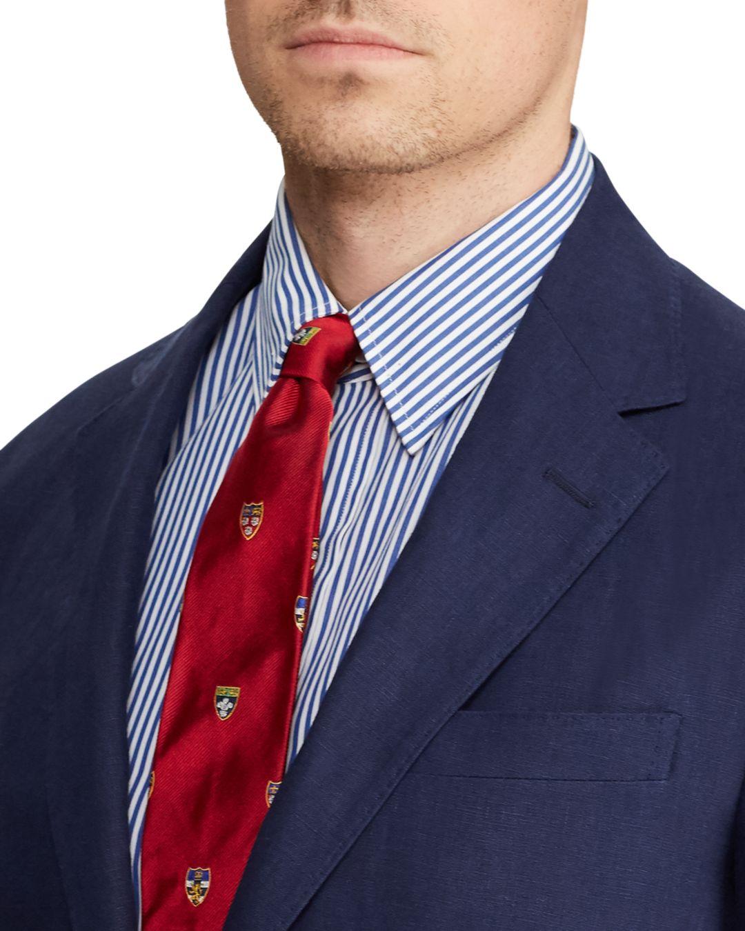 polo and suit jacket