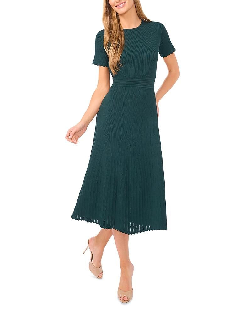 green emerald velvet dress Pale Green Floral Crosshatch A-line Midi Dress | Lorelai