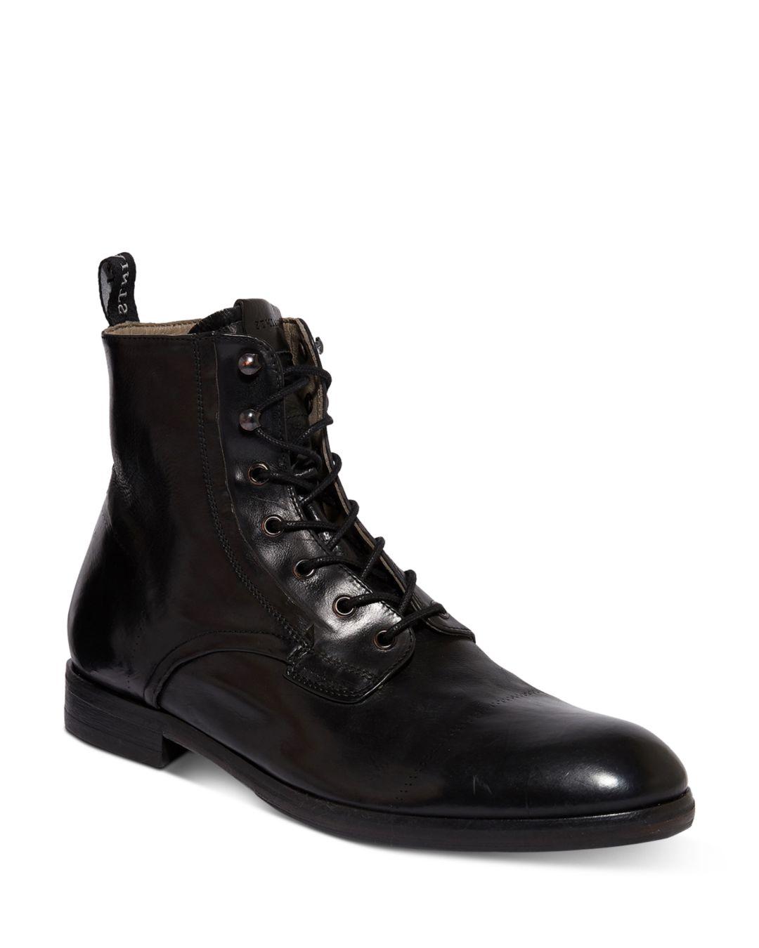 AllSaints Mikkel Leather Boots in Black for Men - Lyst