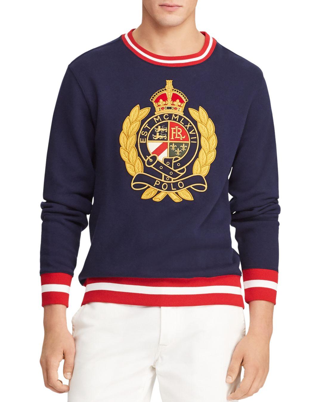 Polo Ralph Lauren Fleece Crest Sweatshirt in Navy (Blue) for Men 