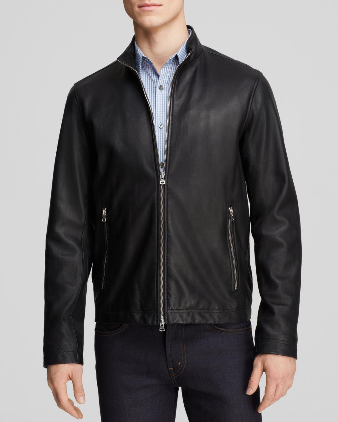 Theory Men's Morvek Zip-front Leather Jacket in Black for Men - Save 60 ...