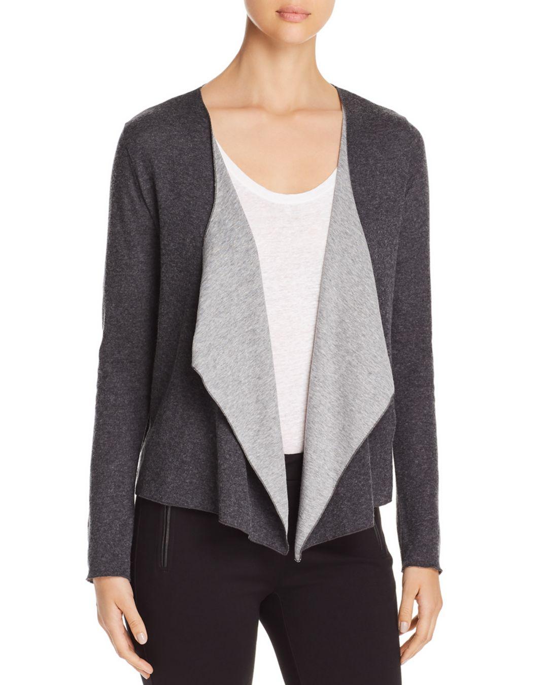 draped open front cardigan