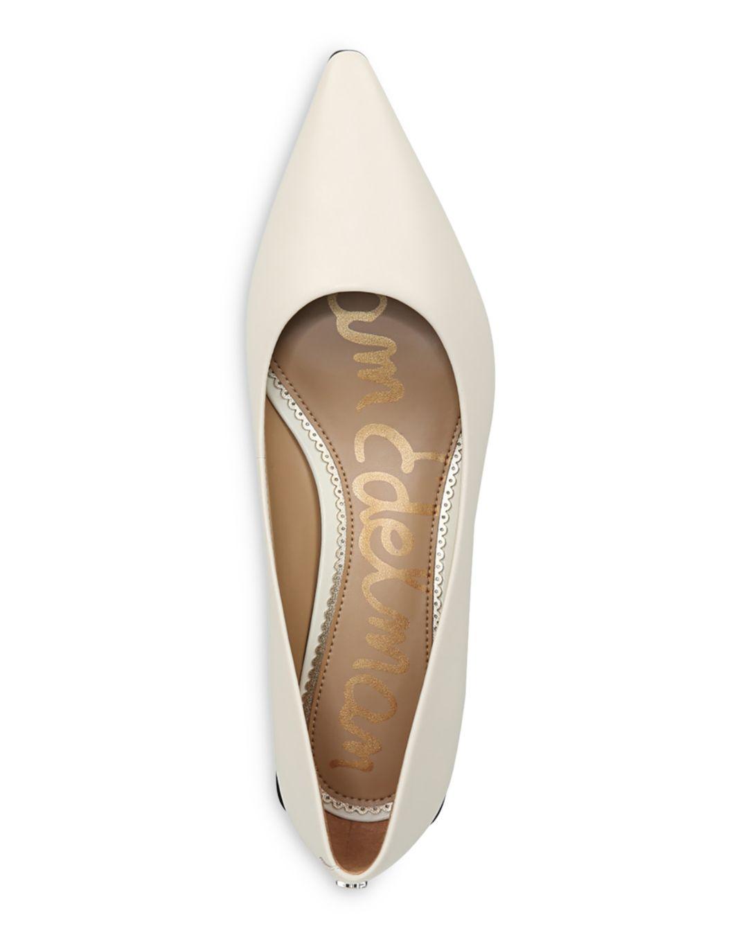 Sam Edelman Leather Women's Pearson Pointed Flats in Ivory (White) - Lyst