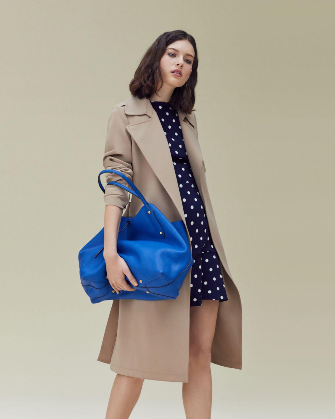 theory oaklane trench coat in crepe