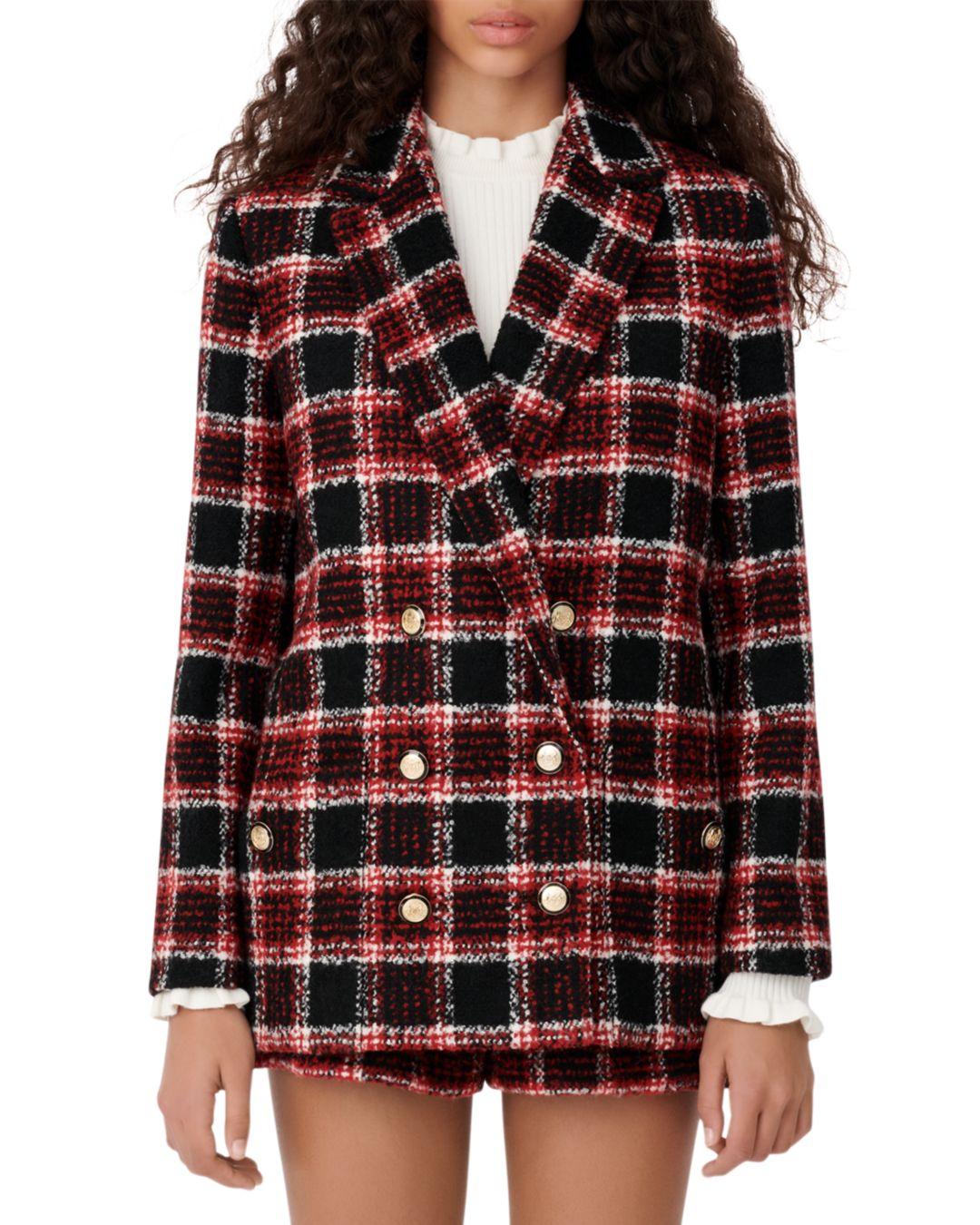 maje plaid jacket