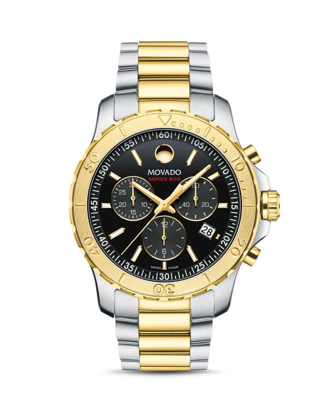 movado 800 series gold