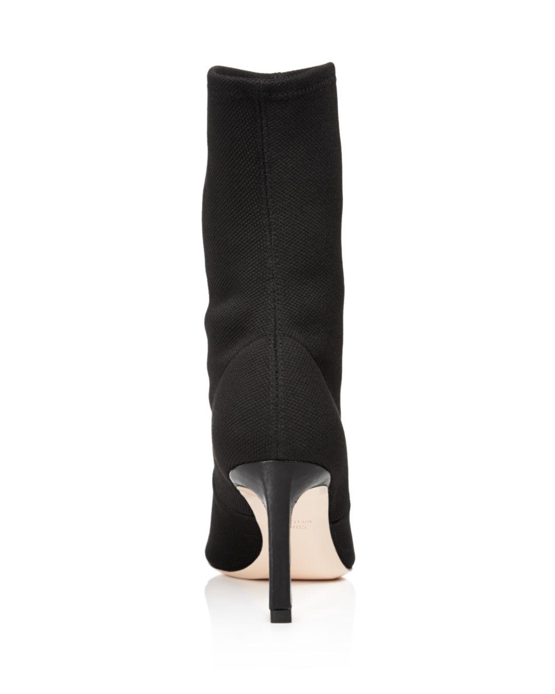 stuart weitzman rapture mid calf stretch sock booties