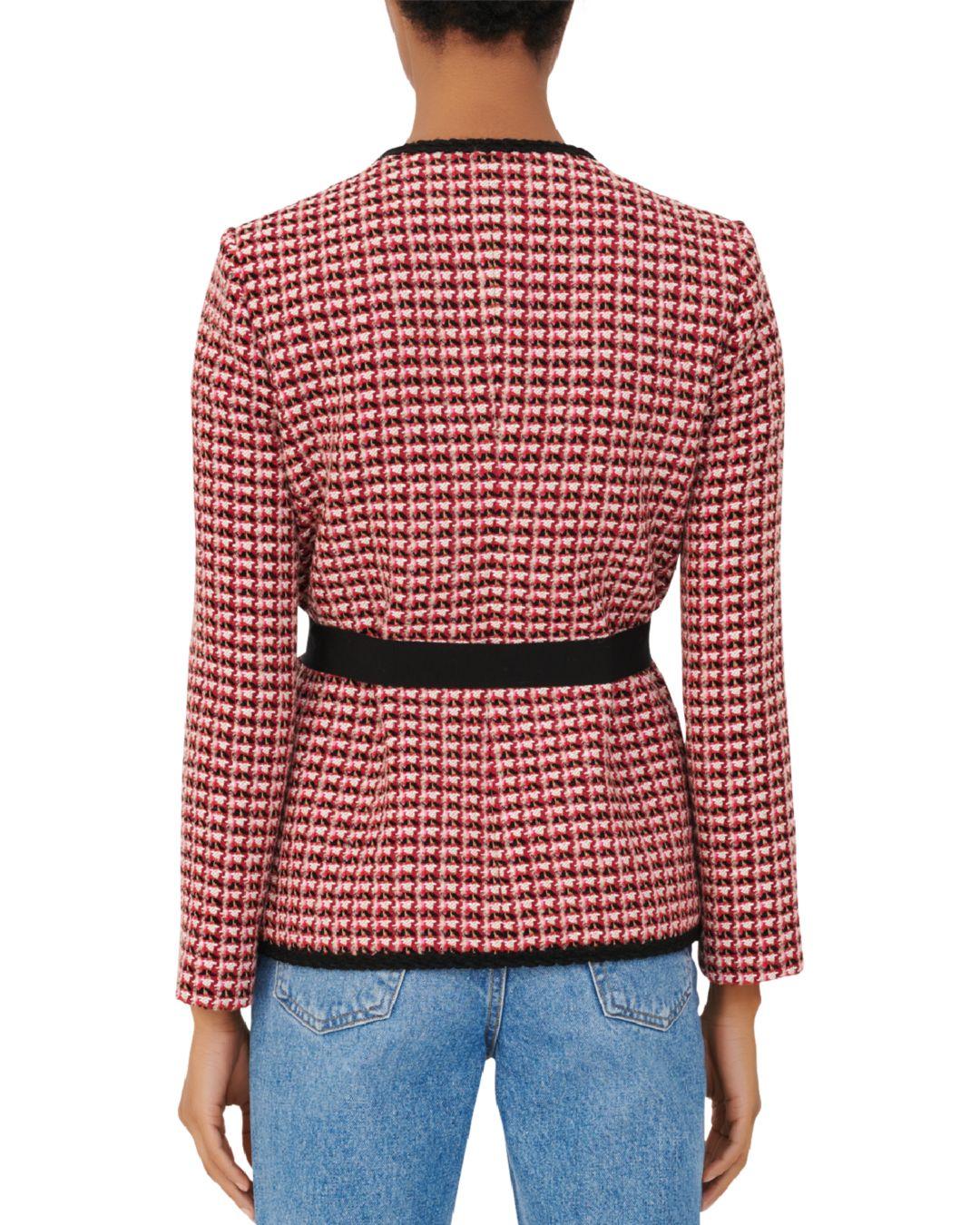 maje knit tweed jacket
