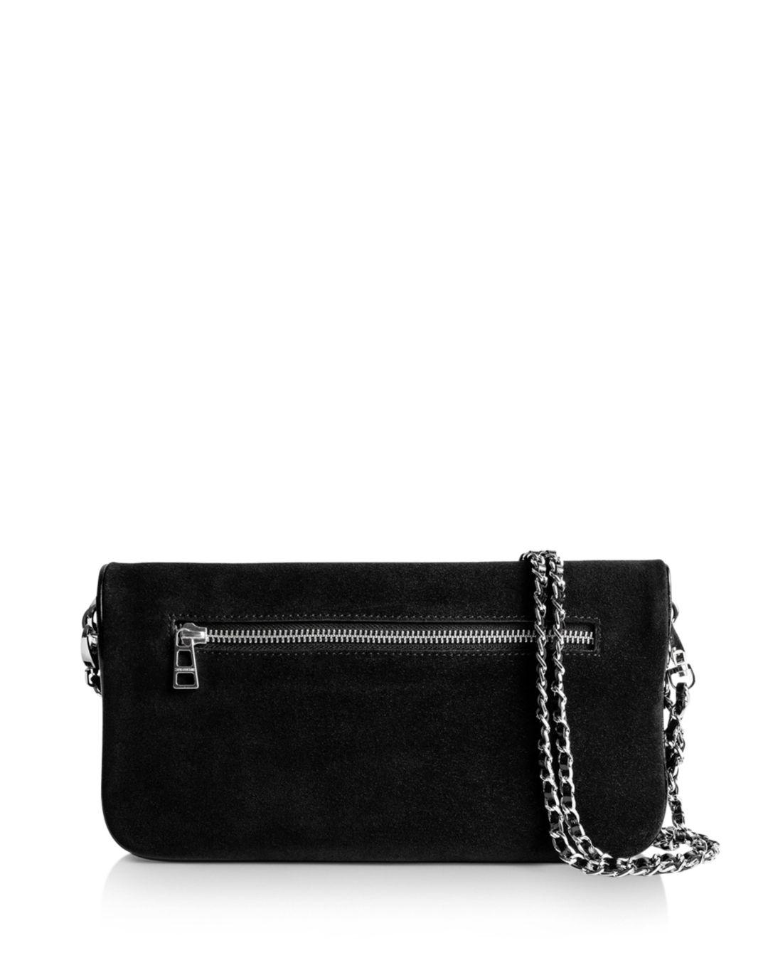 Zadig & Voltaire Leather Rock Grained Clutch in Black | Lyst