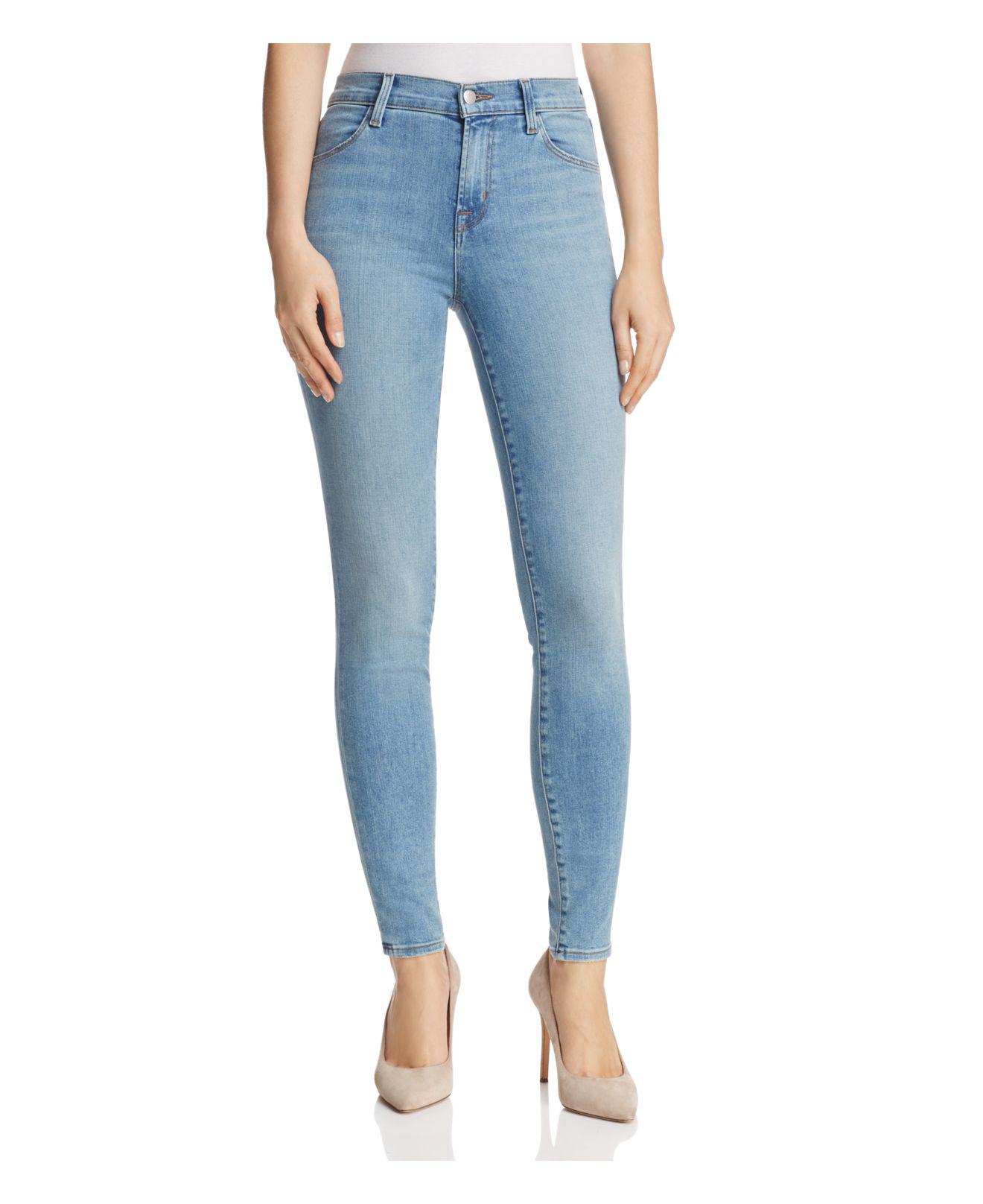 J Brand Denim Maria High Rise Skinny Jeans In Everlasting In Blue Lyst