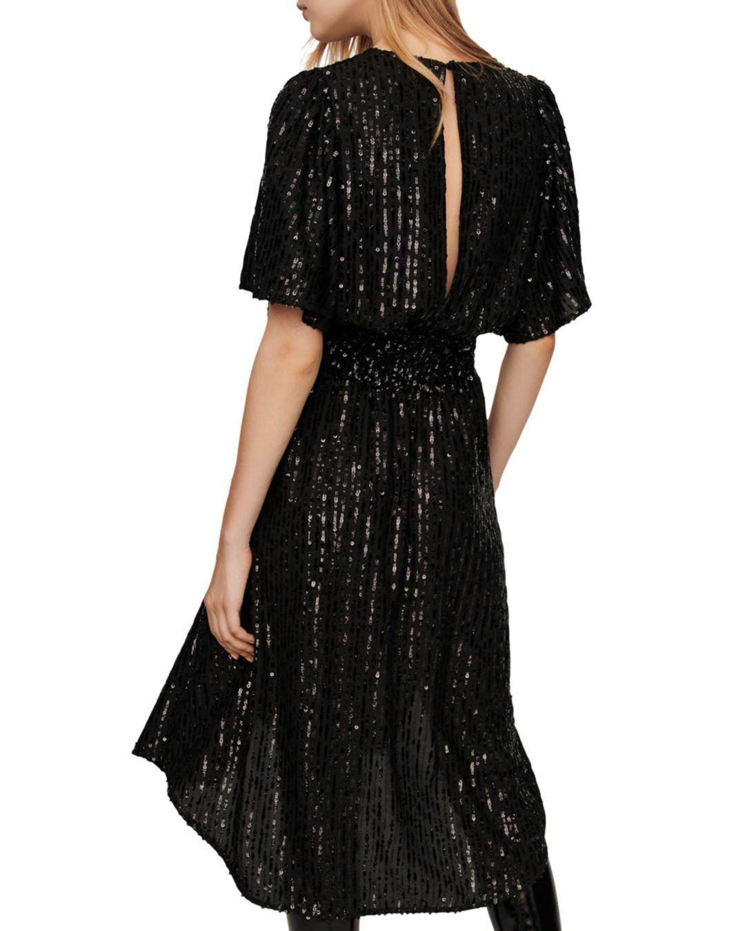 Maje Synthetic Ring Sequined Midi Dress ...