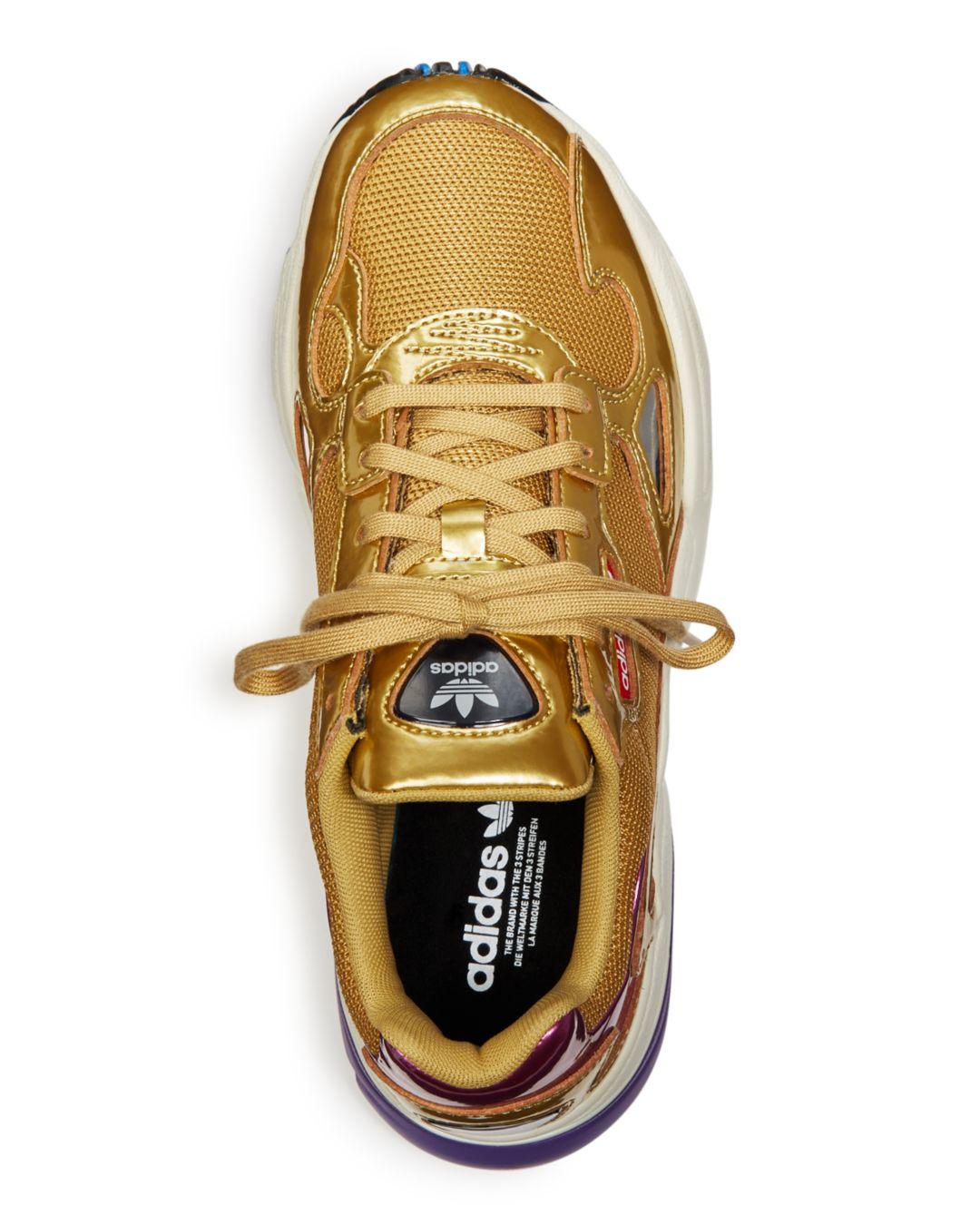 adidas Falcon Gold Metallic Womens Shoes | Lyst