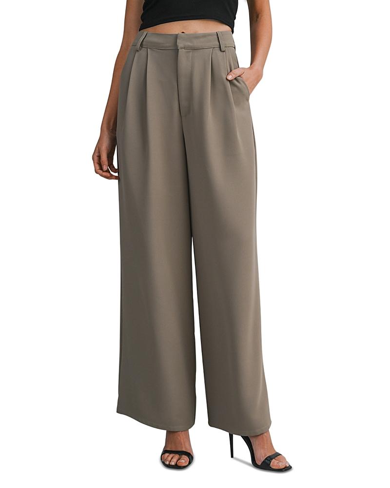 Luvee Pleated Dress Pants in Brown | Lyst