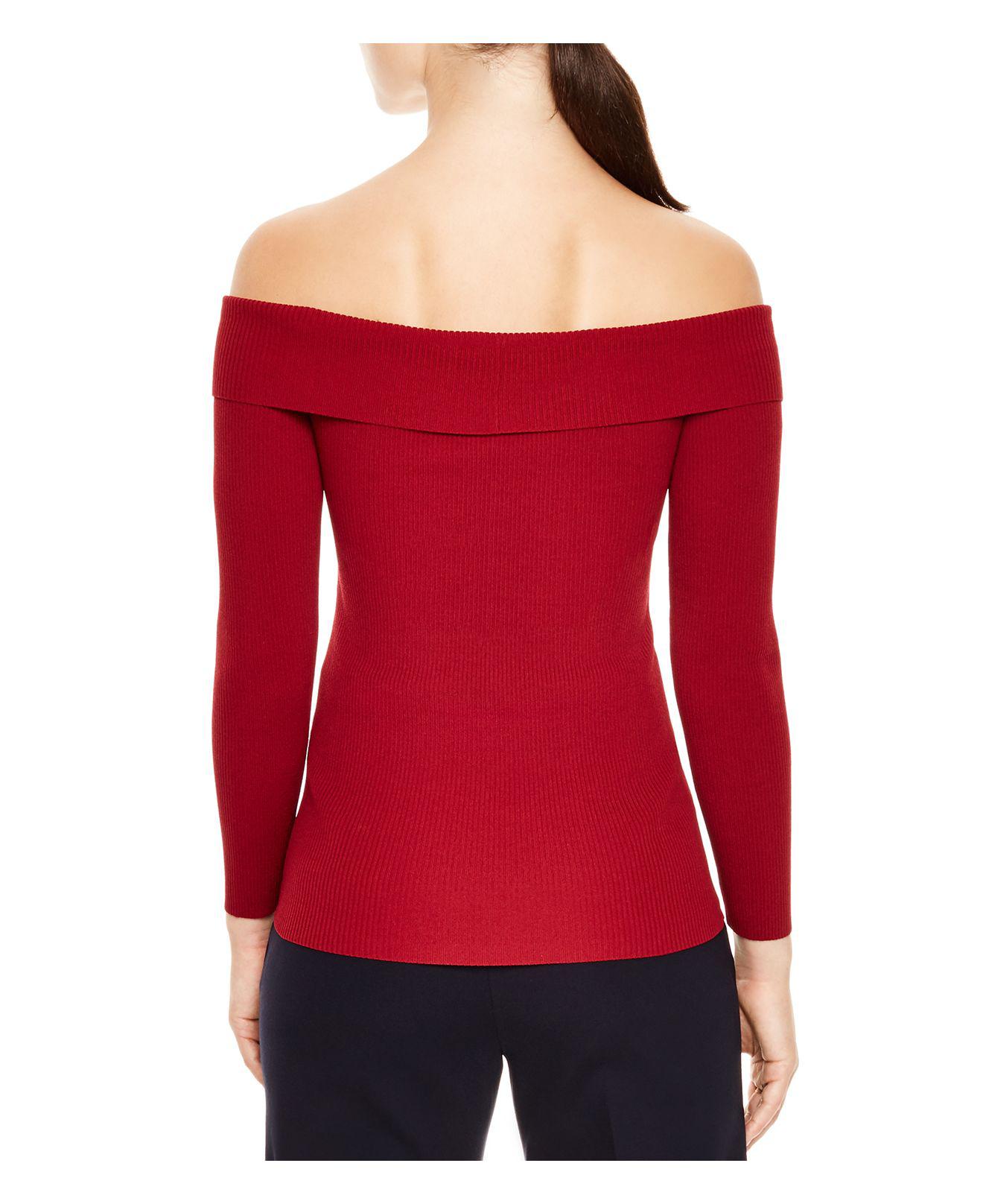 Criss cross off the shoulder sweater Clearance