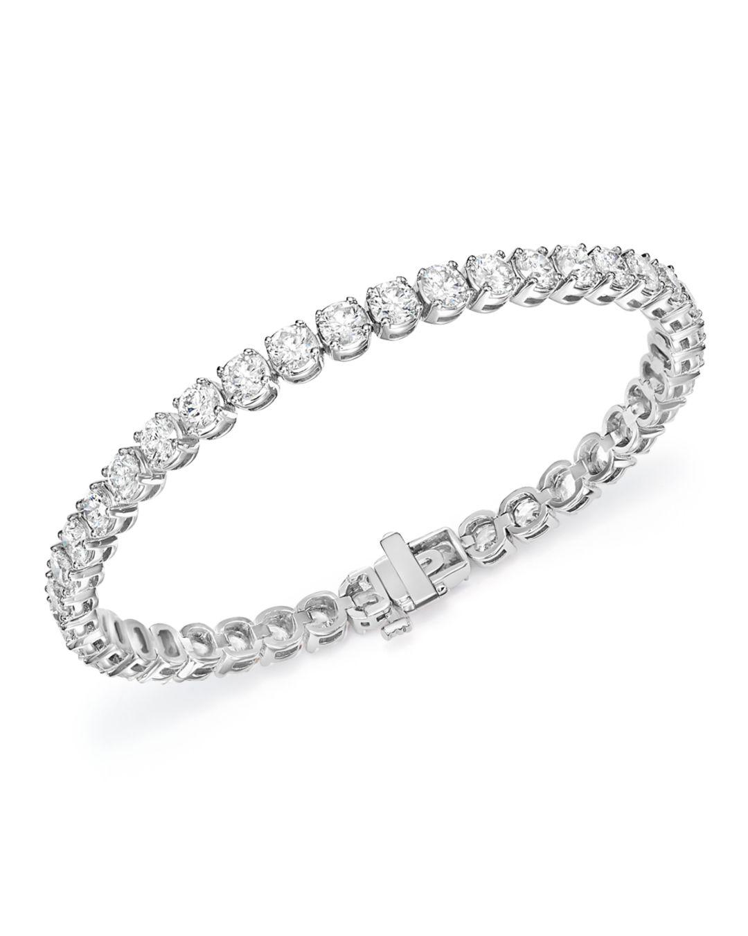 Bloomingdale's Certified Diamond Tennis Bracelet In 14k White Gold - Lyst