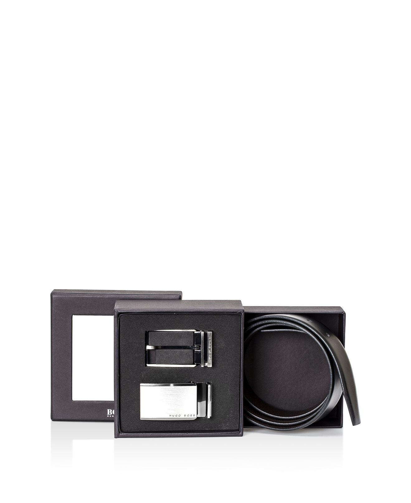 BOSS by HUGO BOSS Gesi Gift Box Leather Belt in Black for Men - Lyst