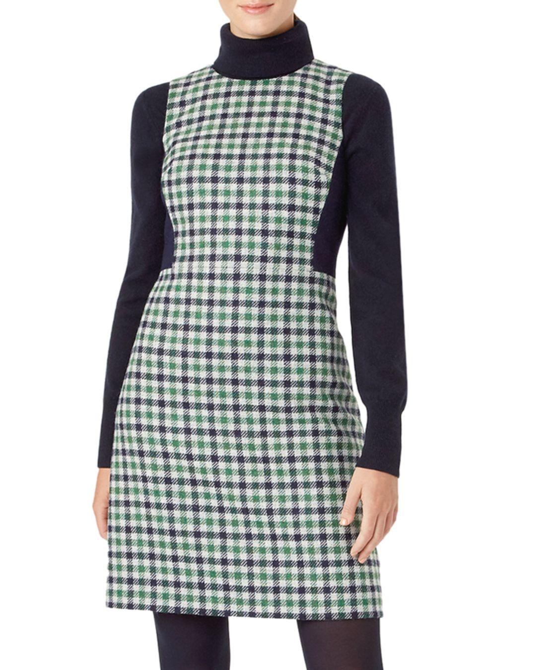 Hobbs Rosella Plaid Wool Dress in Ivory Green (Green) Lyst
