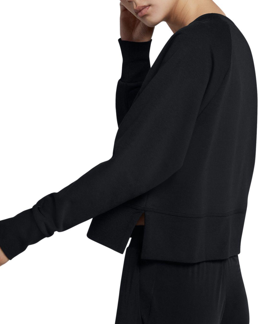 nike versa embossed cropped training sweatshirt