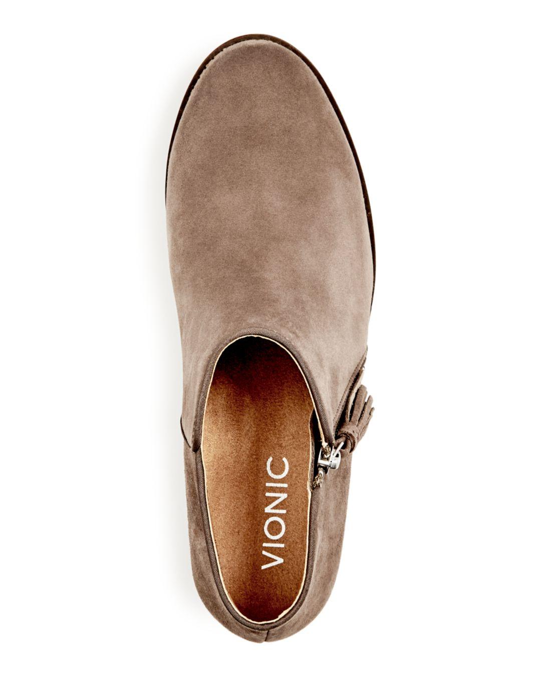 low heel vionic booties