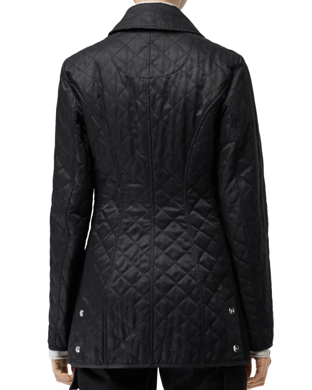 burberry mid length quilted coat