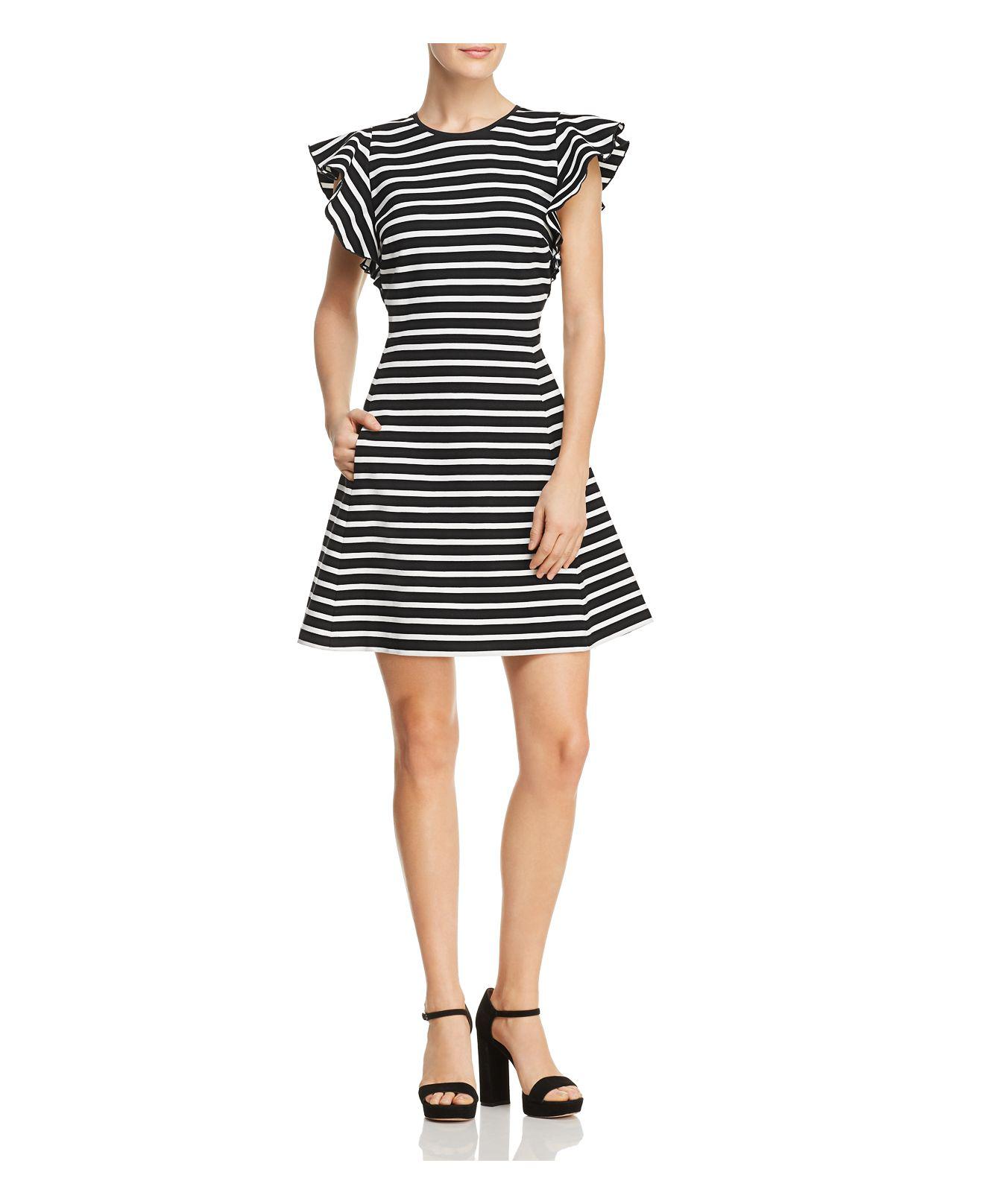 kate spade black ruffle dress