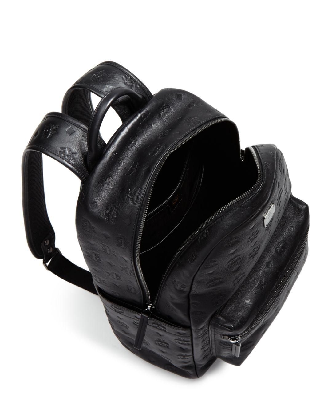 ottomar monogrammed leather backpack