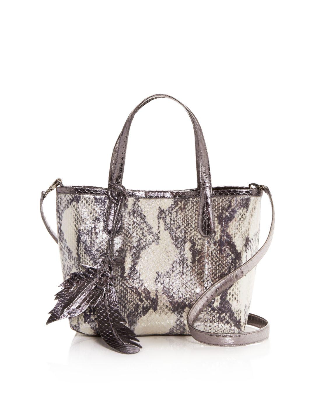 snakeskin tote