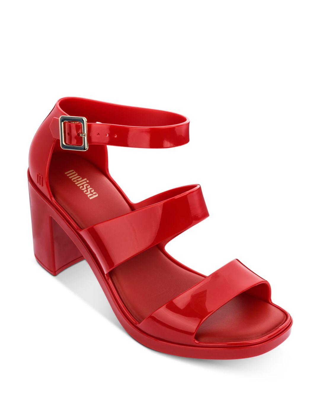 melissa red sandals