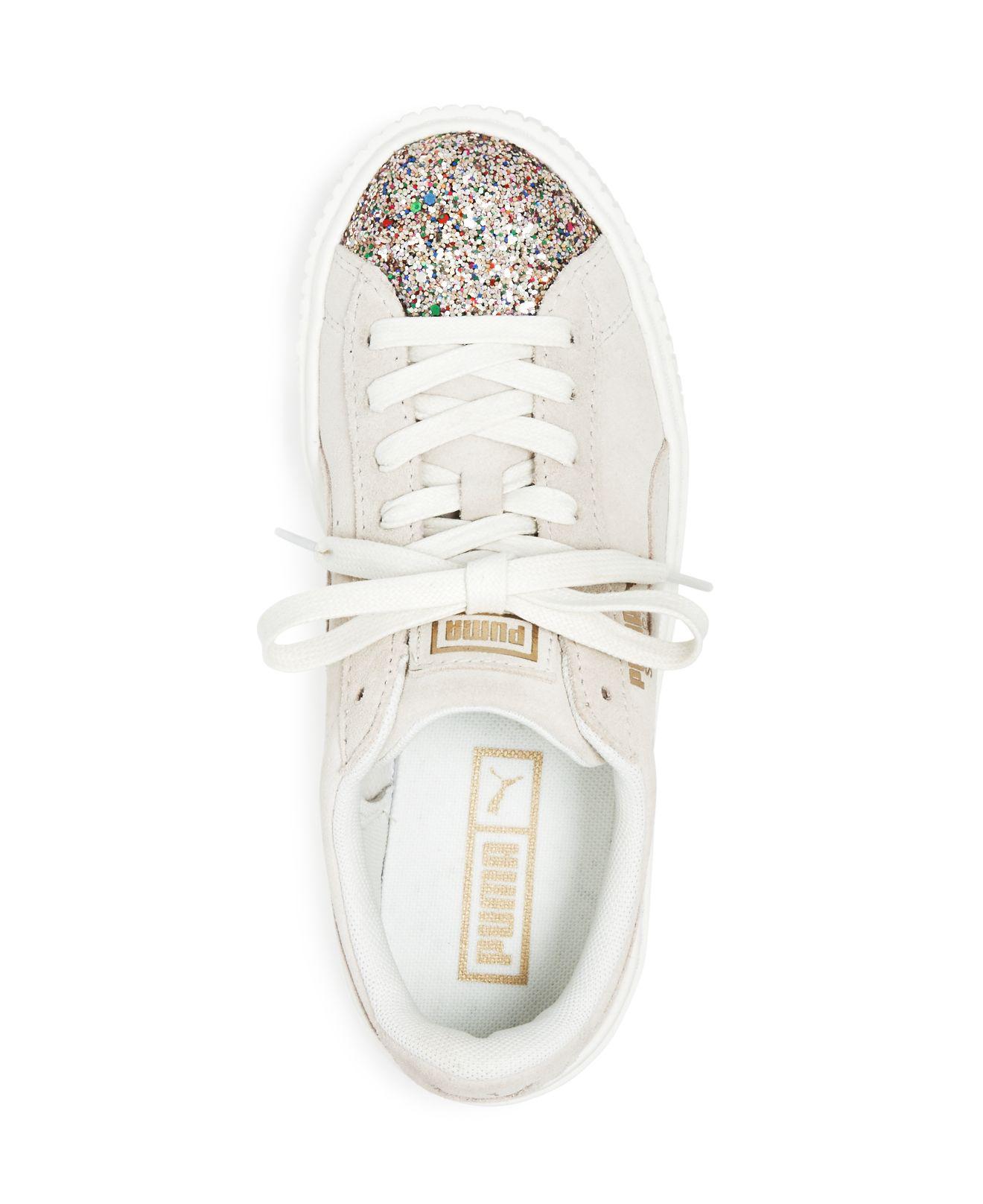 puma suede platform crushed gem