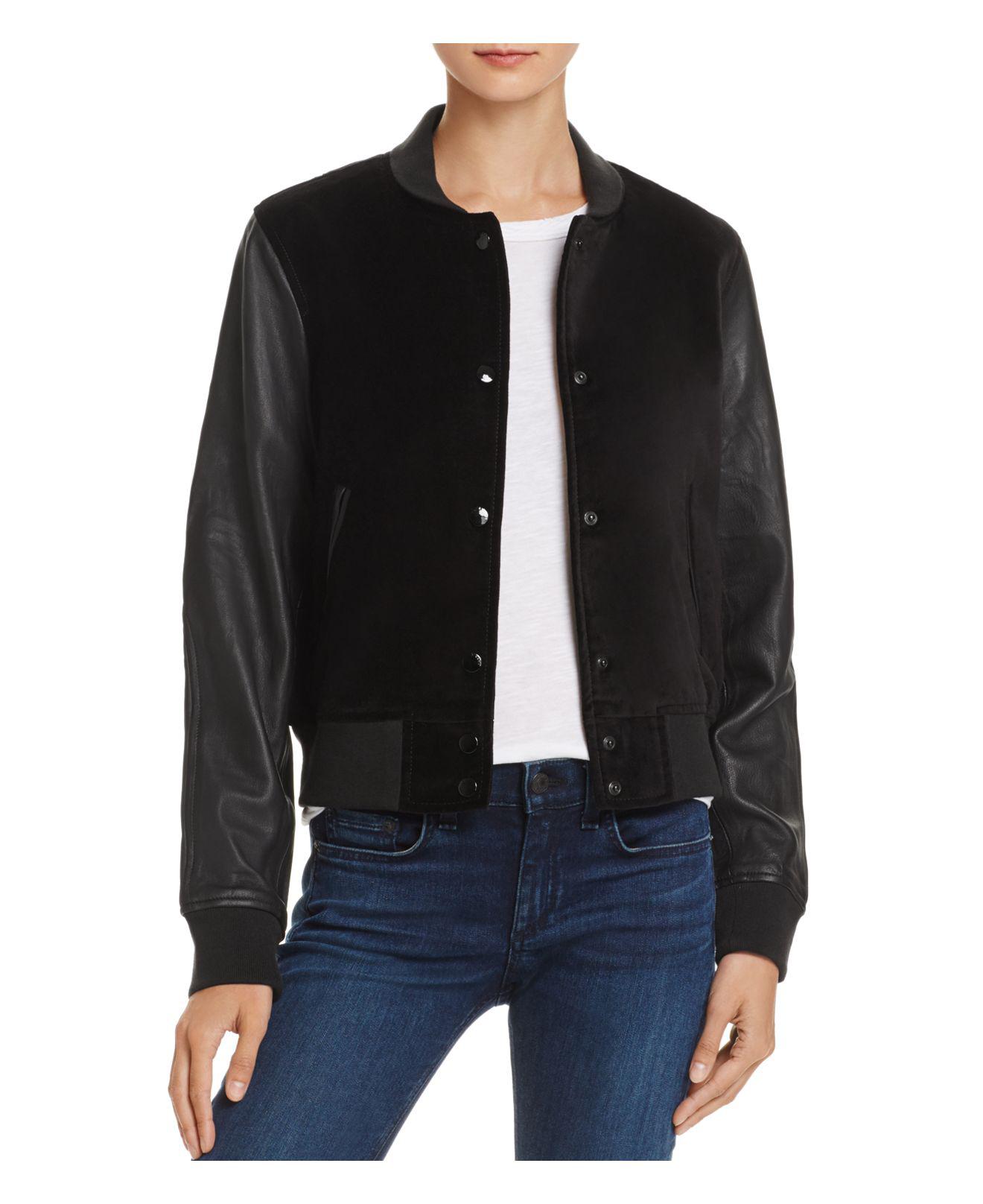 rag and bone black bomber jacket