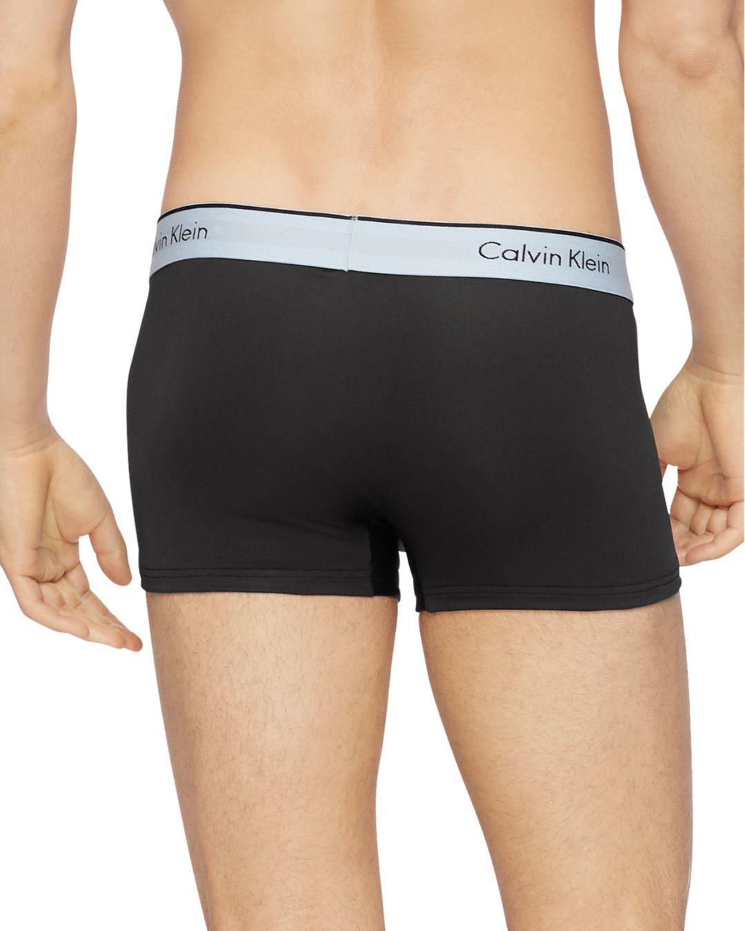 Calvin Klein Synthetic Microfiber Stretch Low Rise Trunks Pack Of 3
