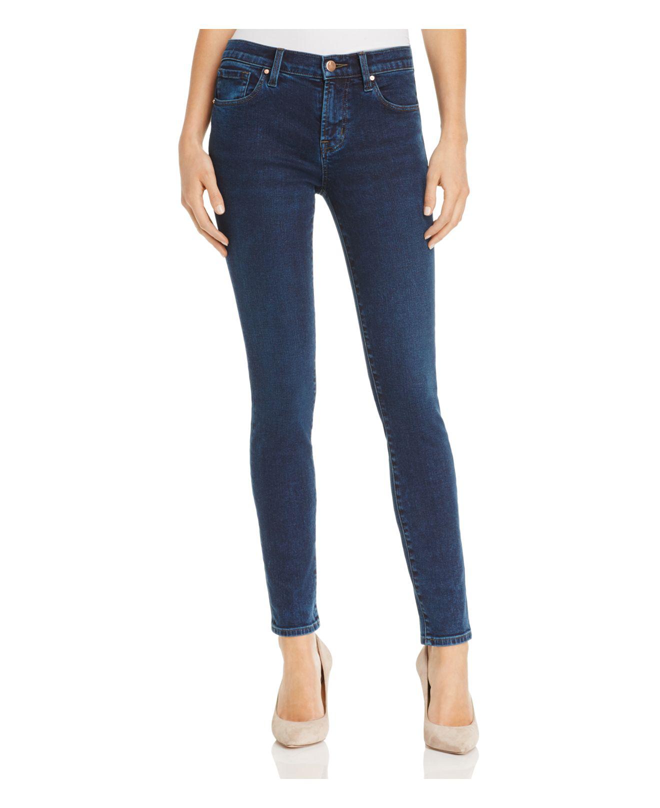 J Brand 620 Mid Rise Super Skinny Jeans In Throne in Blue - Lyst