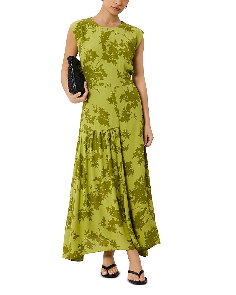 white and light green dress Strappy Open-Back Long Prom Dress with Empire Waist Navy / Medium main image 0