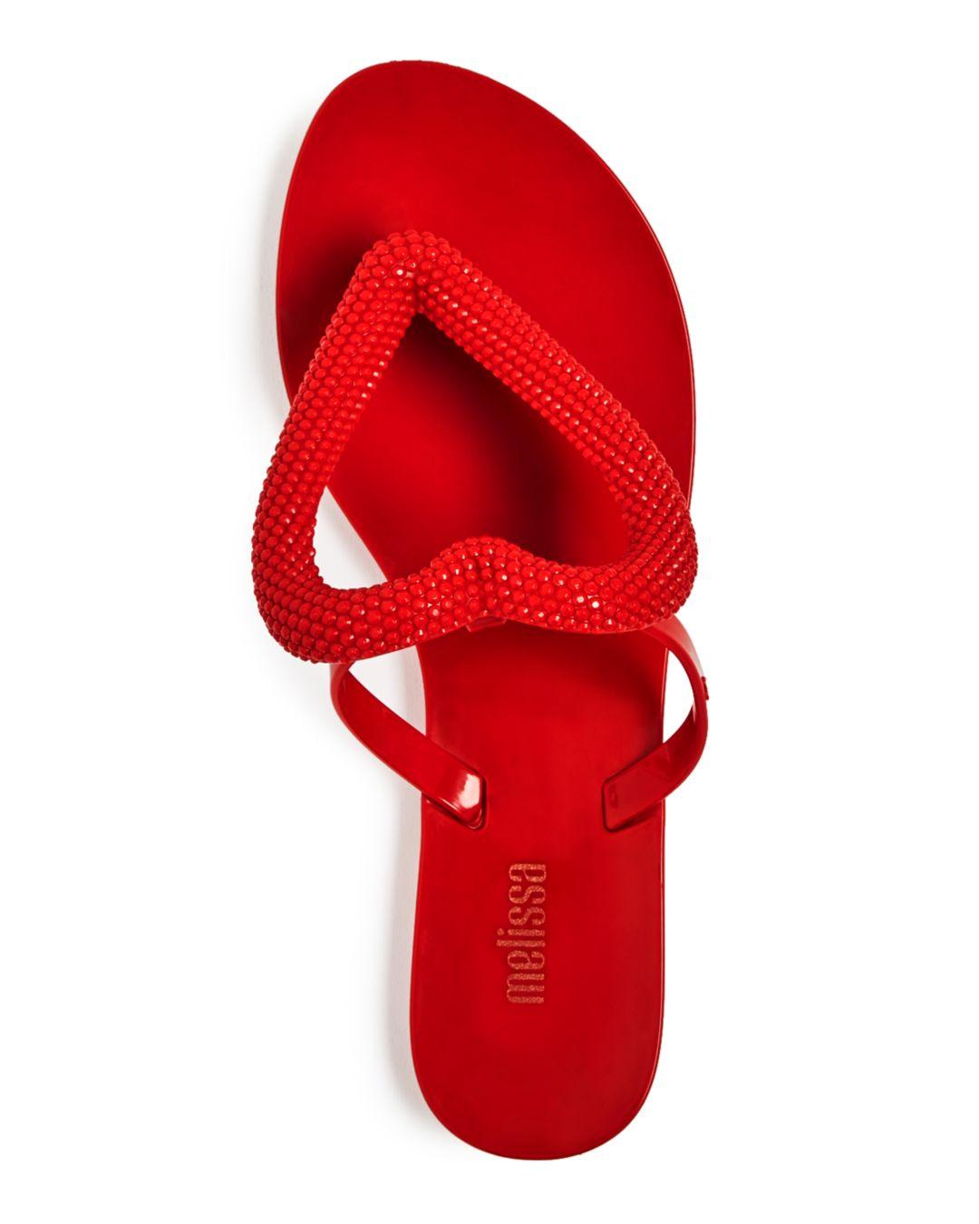 melissa big heart flip flop