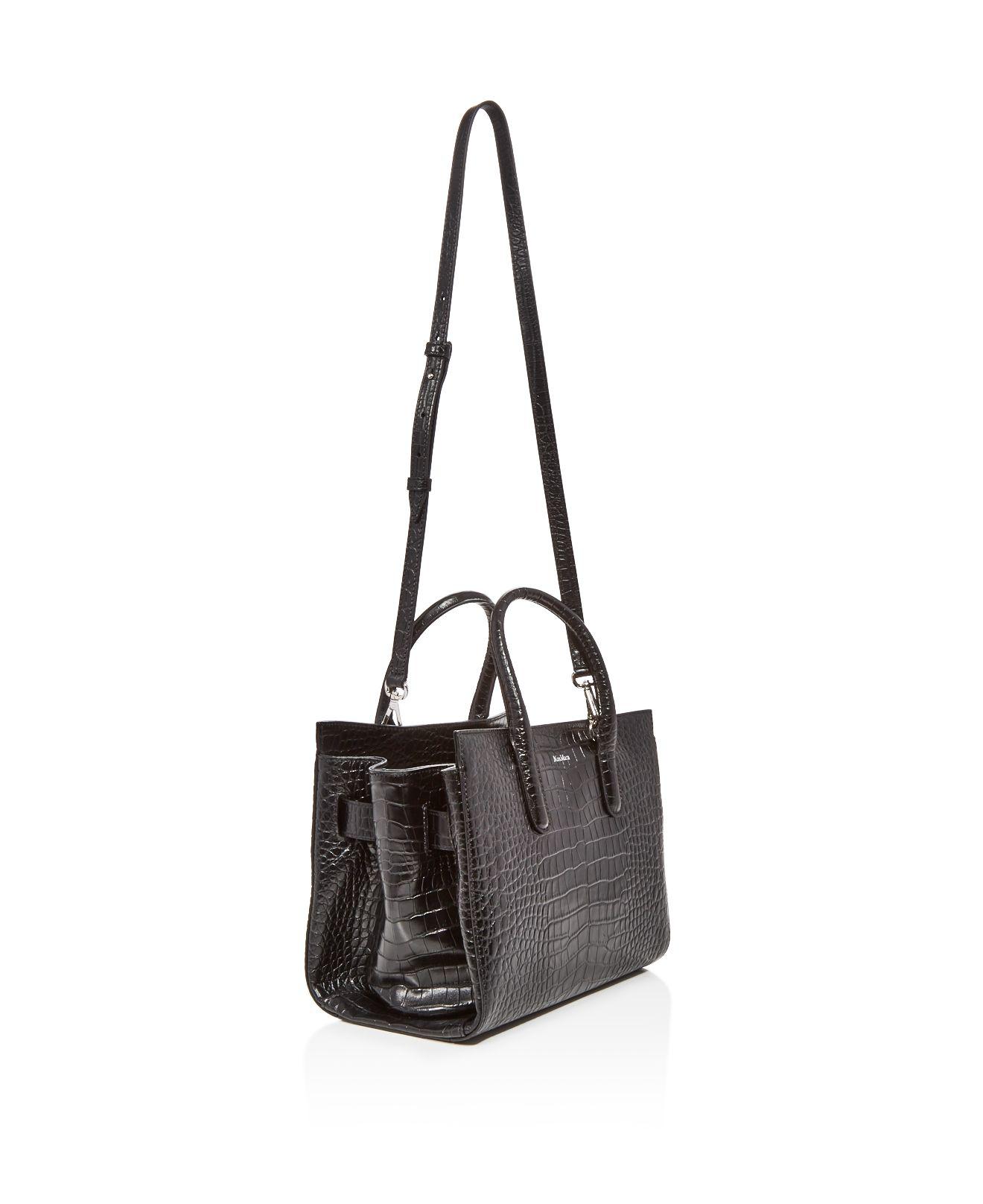 croc leather tote