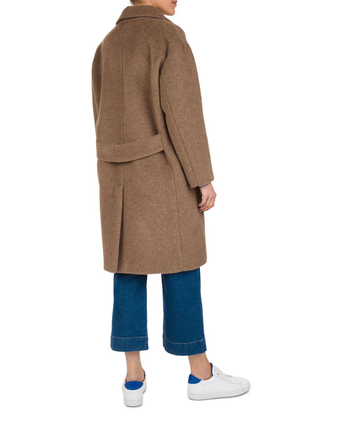 Gerard Darel Wool Pablo Back - Band Coat in Camel (Natural) - Lyst