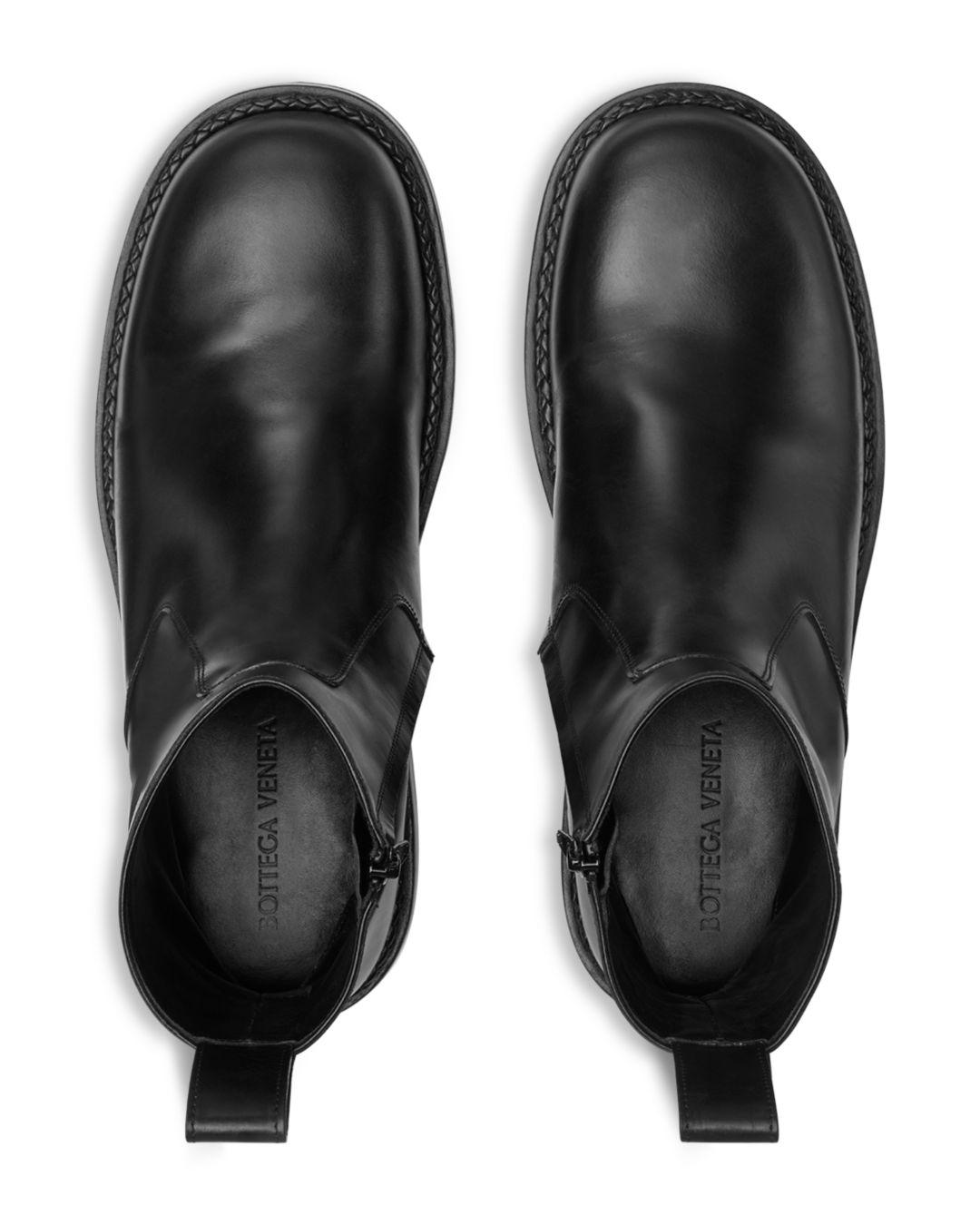 Bottega Veneta Strut Side Zip Pull On Ankle Boots in Black for Men | Lyst