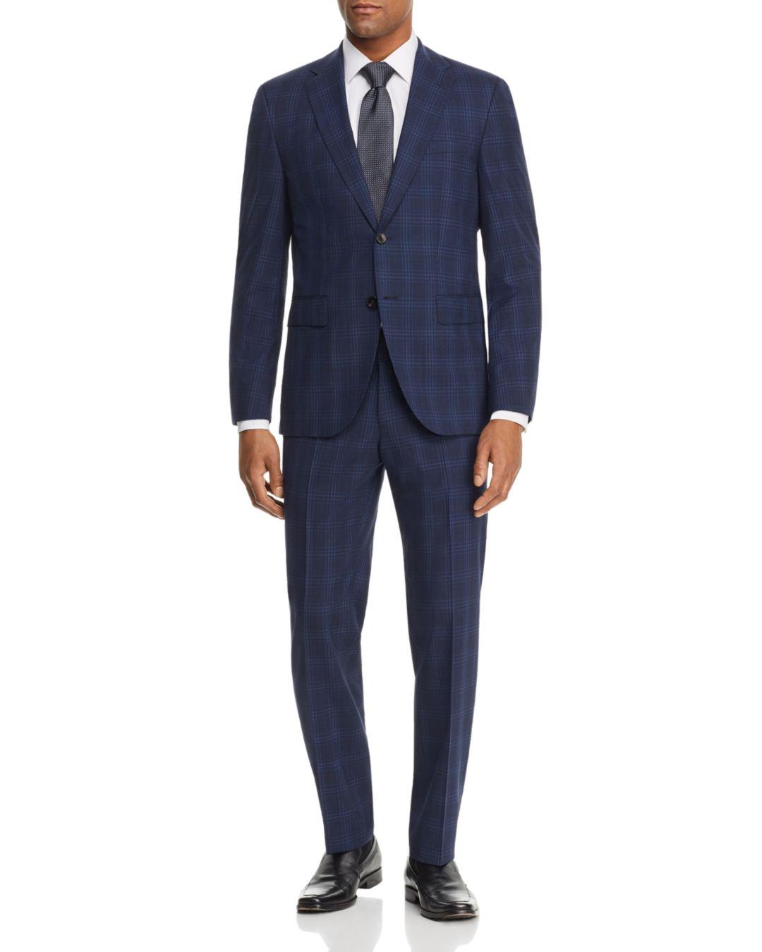 BOSS by HUGO BOSS Jeckson/lenon Tonal Plaid Regular Fit Suit in Blue for  Men | Lyst