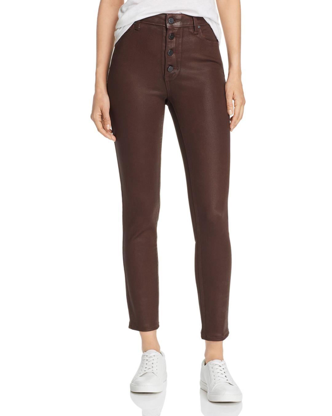 PAIGE Denim Hoxton Coated Ankle Skinny 