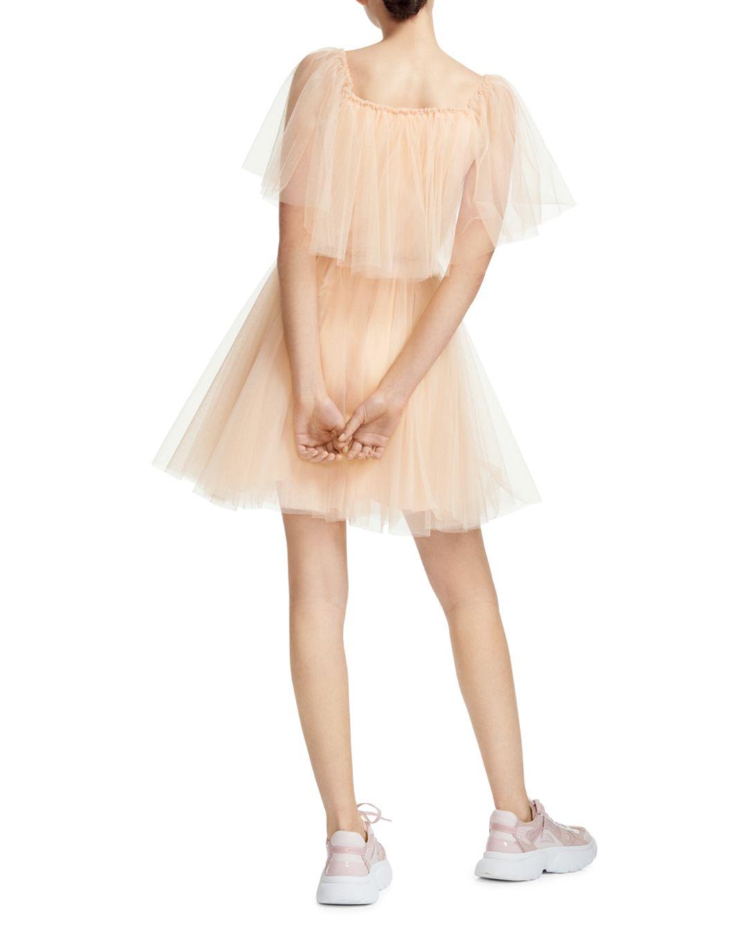 Maje Rossini Tulle Overlay Dress in 