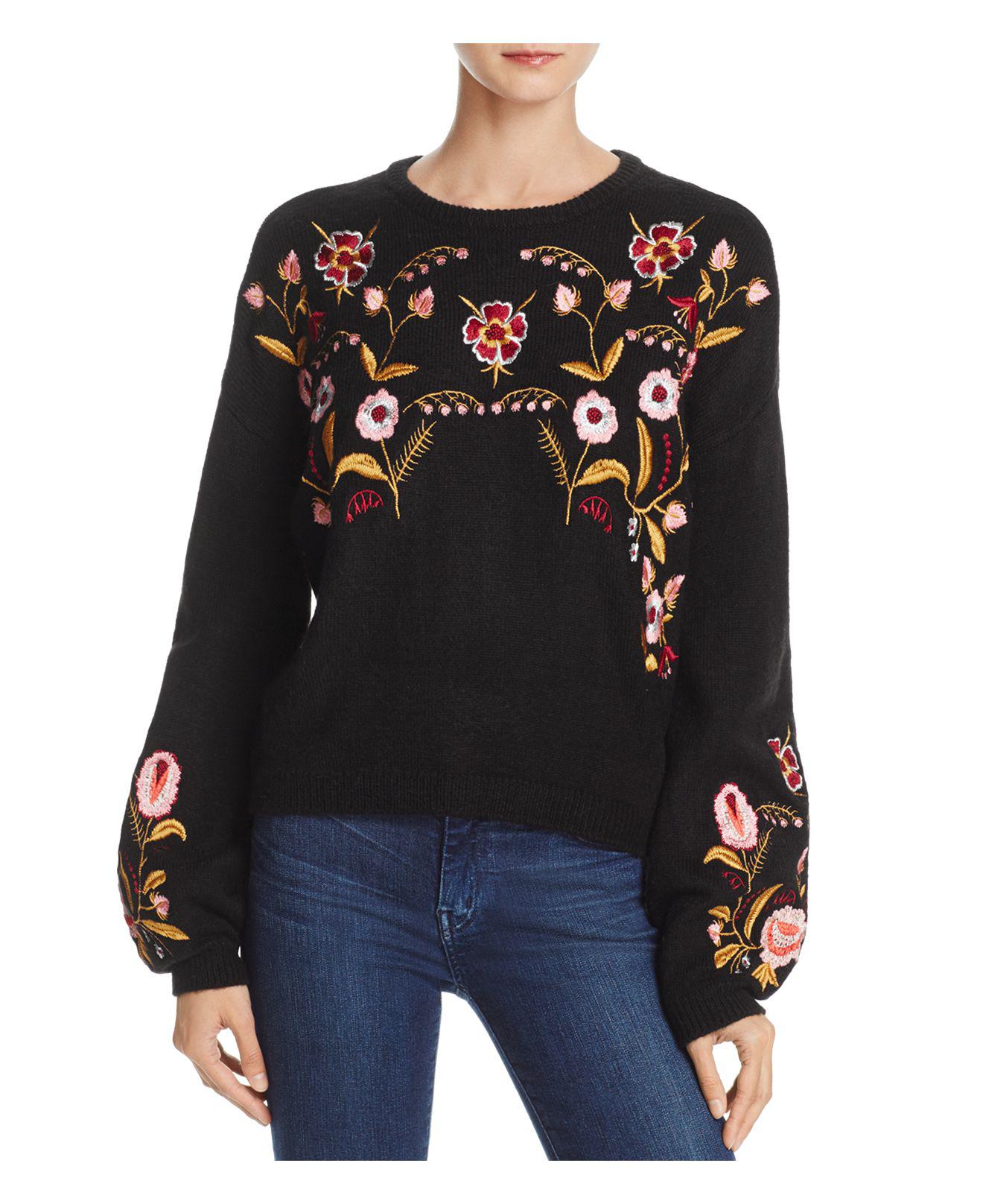 Guess Astrid Embroidered Sweater in Black Lyst