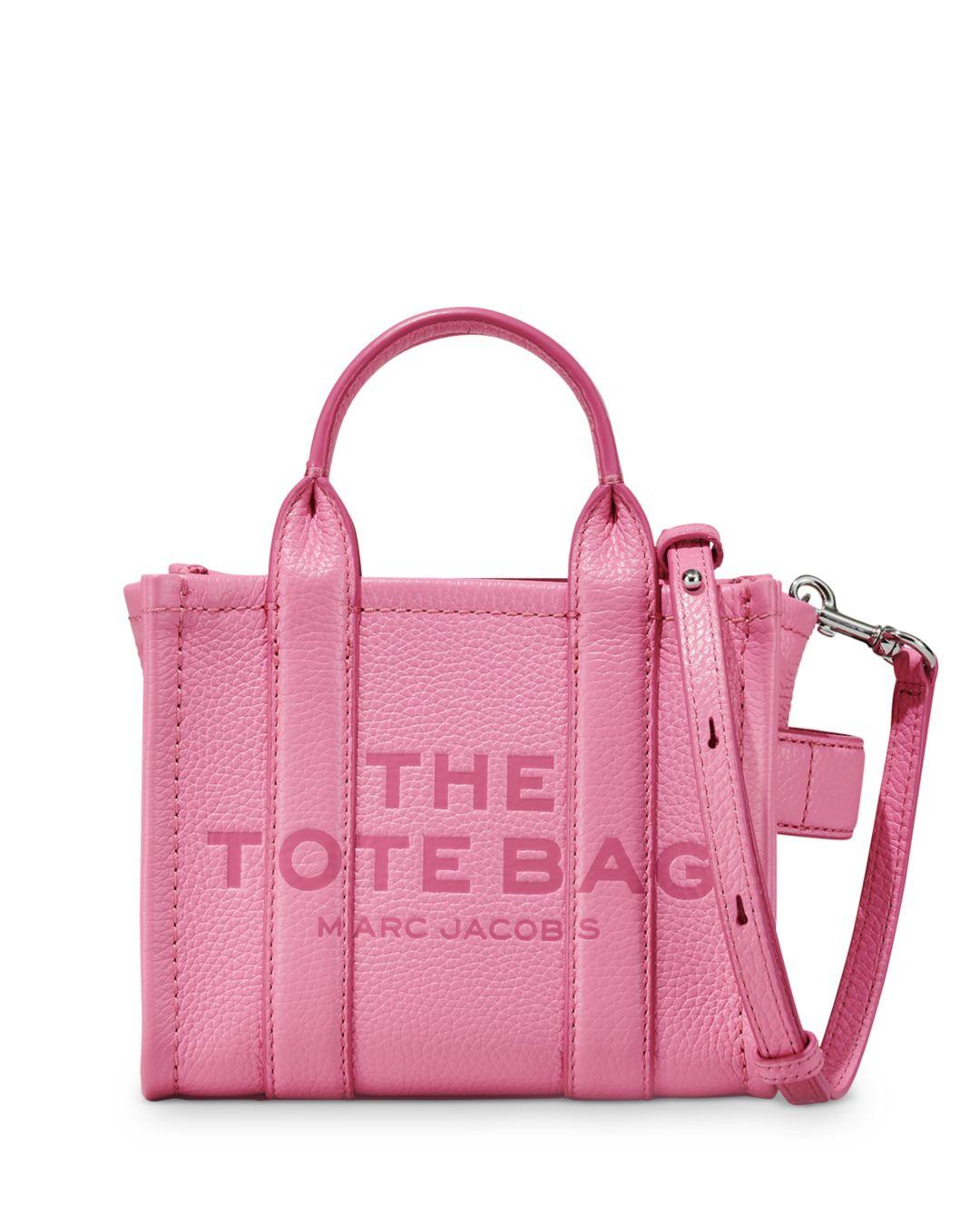 Marc Jacobs The Leather Micro Tote Bag in Pink | Lyst