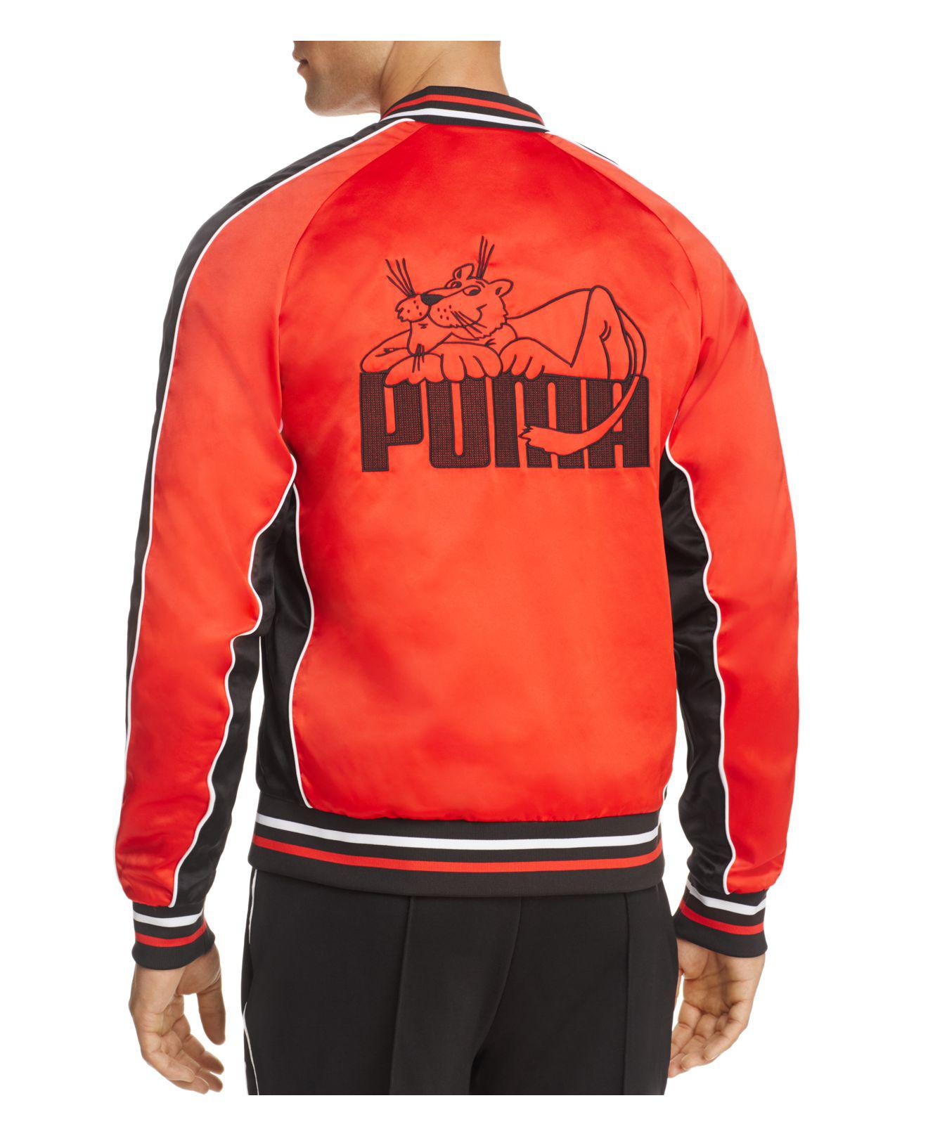 puma satin bomber jacket