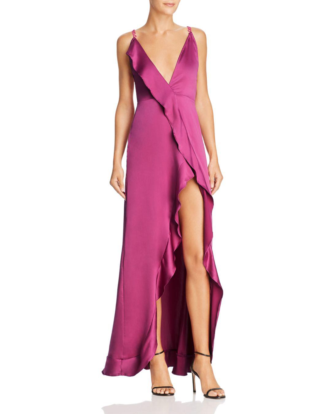 isabella ruffled maxi dress