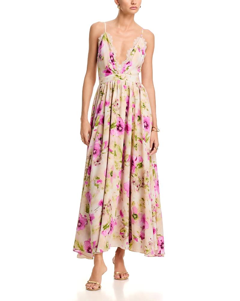 open lace back dress Madra Maxi Dress - Aqua / Pink Zayna - Buy Women's Maxi Dresses main image 0