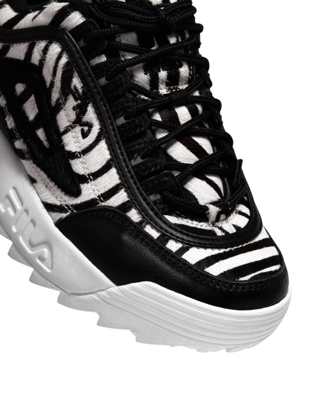 Fila Synthetic Women's Disruptor 2 Zebra Print Platform Sneakers in  Black/White (Black) | Lyst