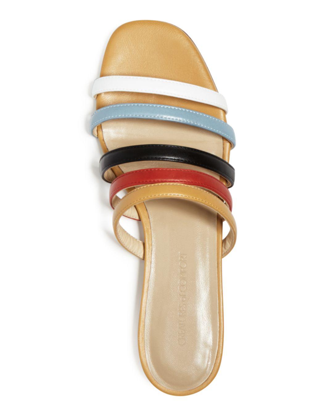 Creatures Of Comfort Women S Como Strappy Leather Slide Sandals Lyst