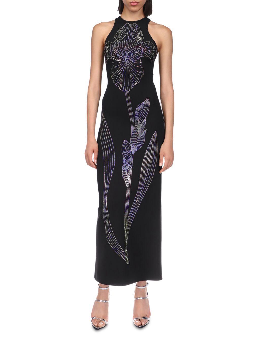 David Koma Iris Crystal Embellished Sheath Maxi Dress in Black Lyst