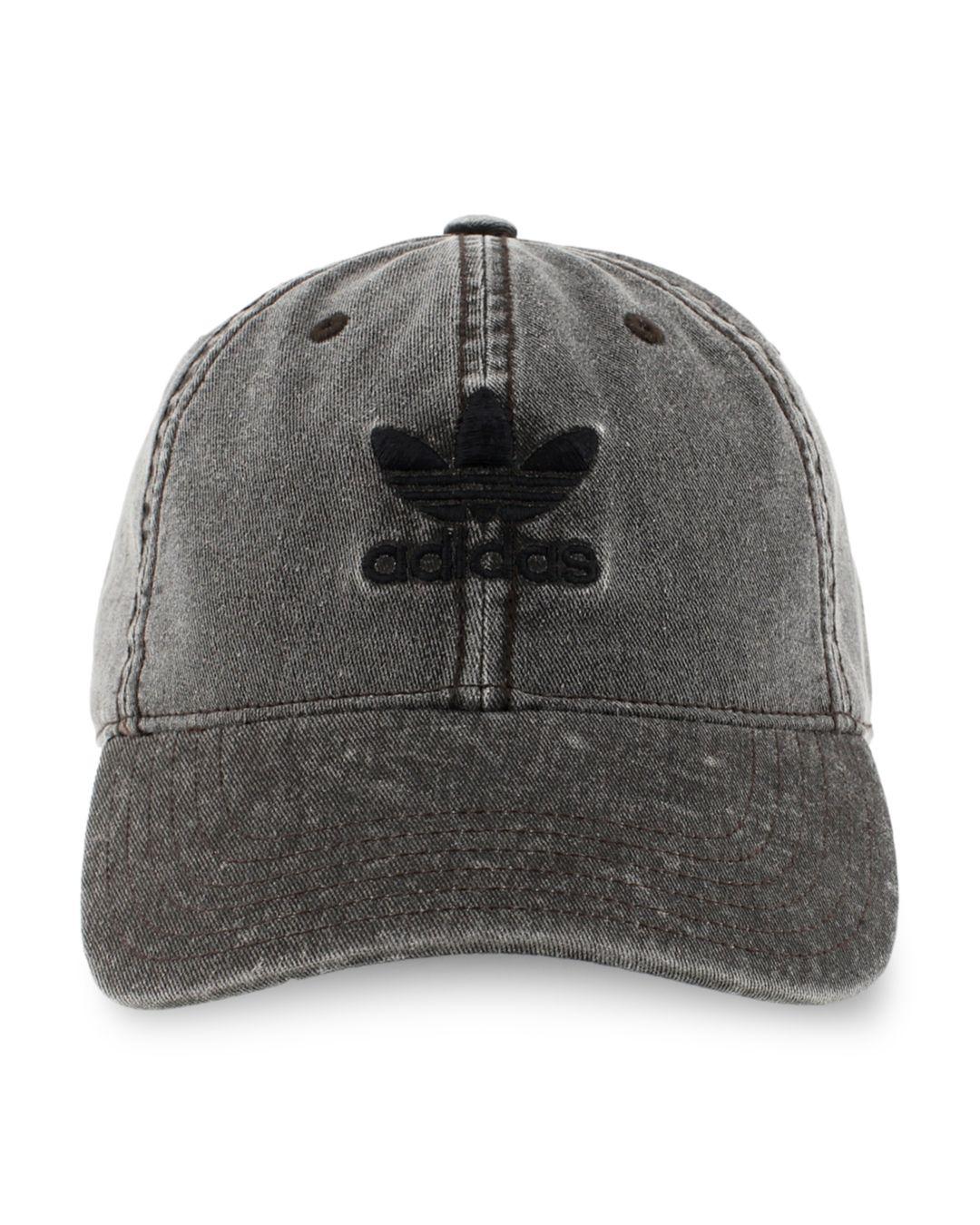 adidas Originals Denim Relaxed Hat in Charcoal (Gray) for Men - Lyst