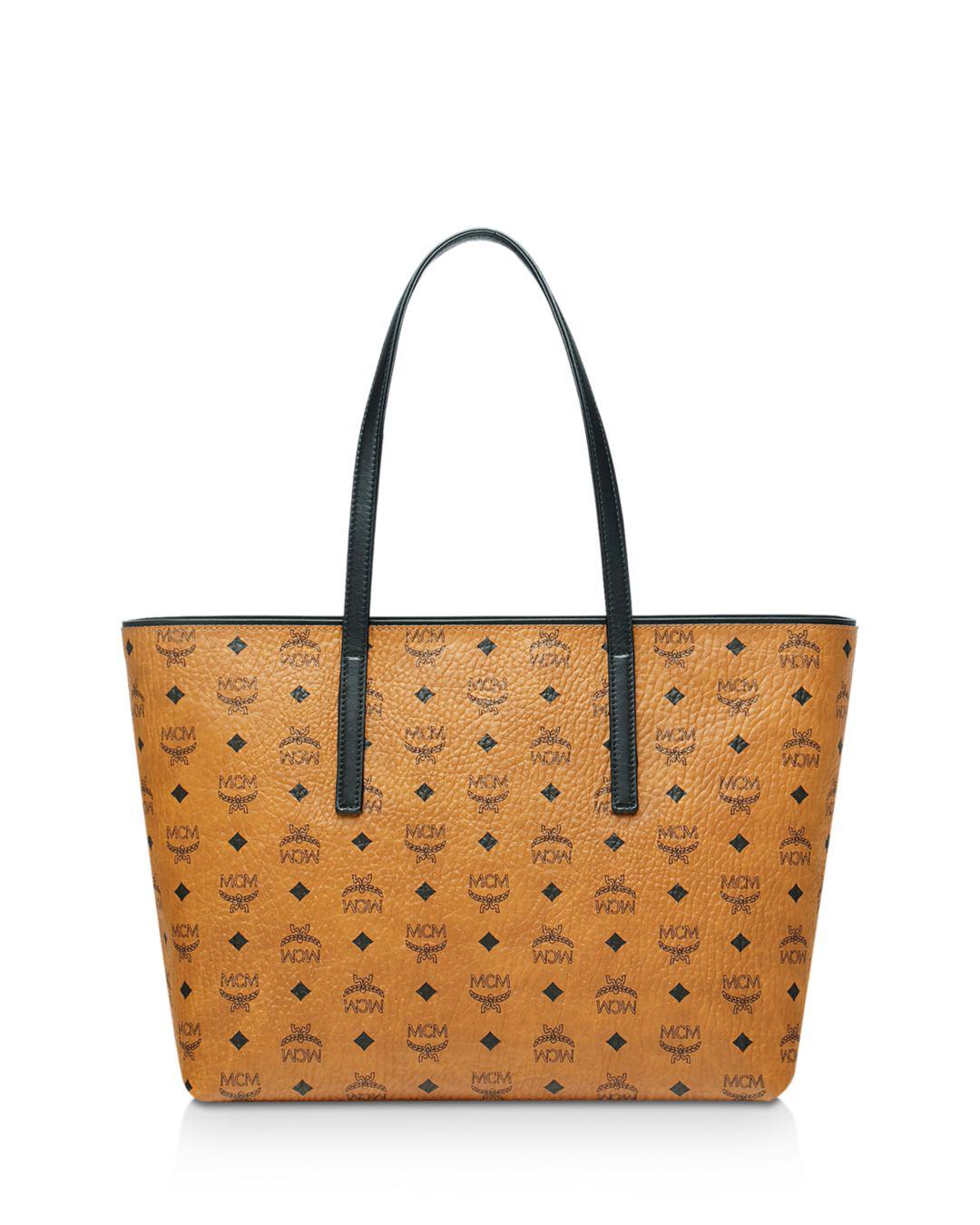 MCM Anya Medium Shopper Tote Bag in Cognac (Brown) - Lyst
